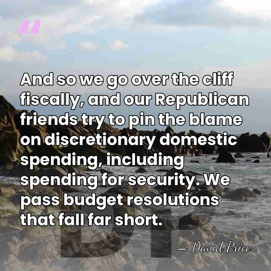And so we go over the cliff fiscally, and our Republican friends&hellip; - David Price