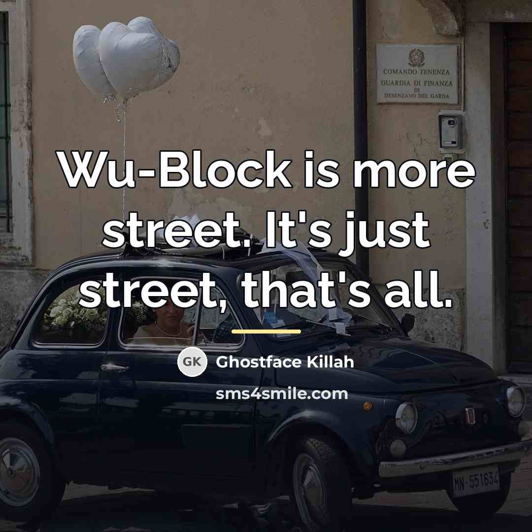 “Wu-Block is more street. It's just street, that's all.…” quote by Ghostface Killah