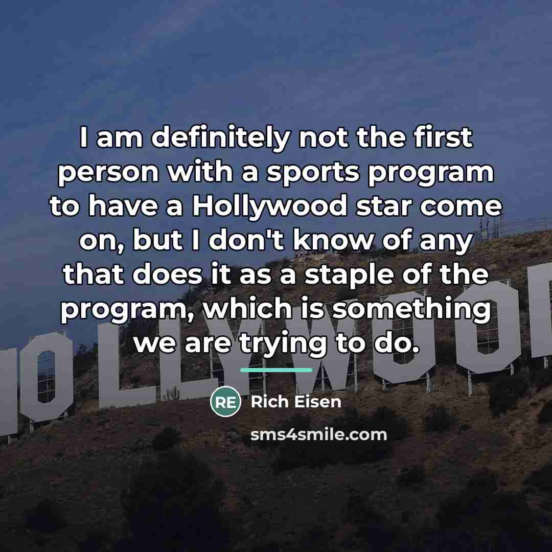 “I am definitely not the first person with a sports…” quote by Rich Eisen