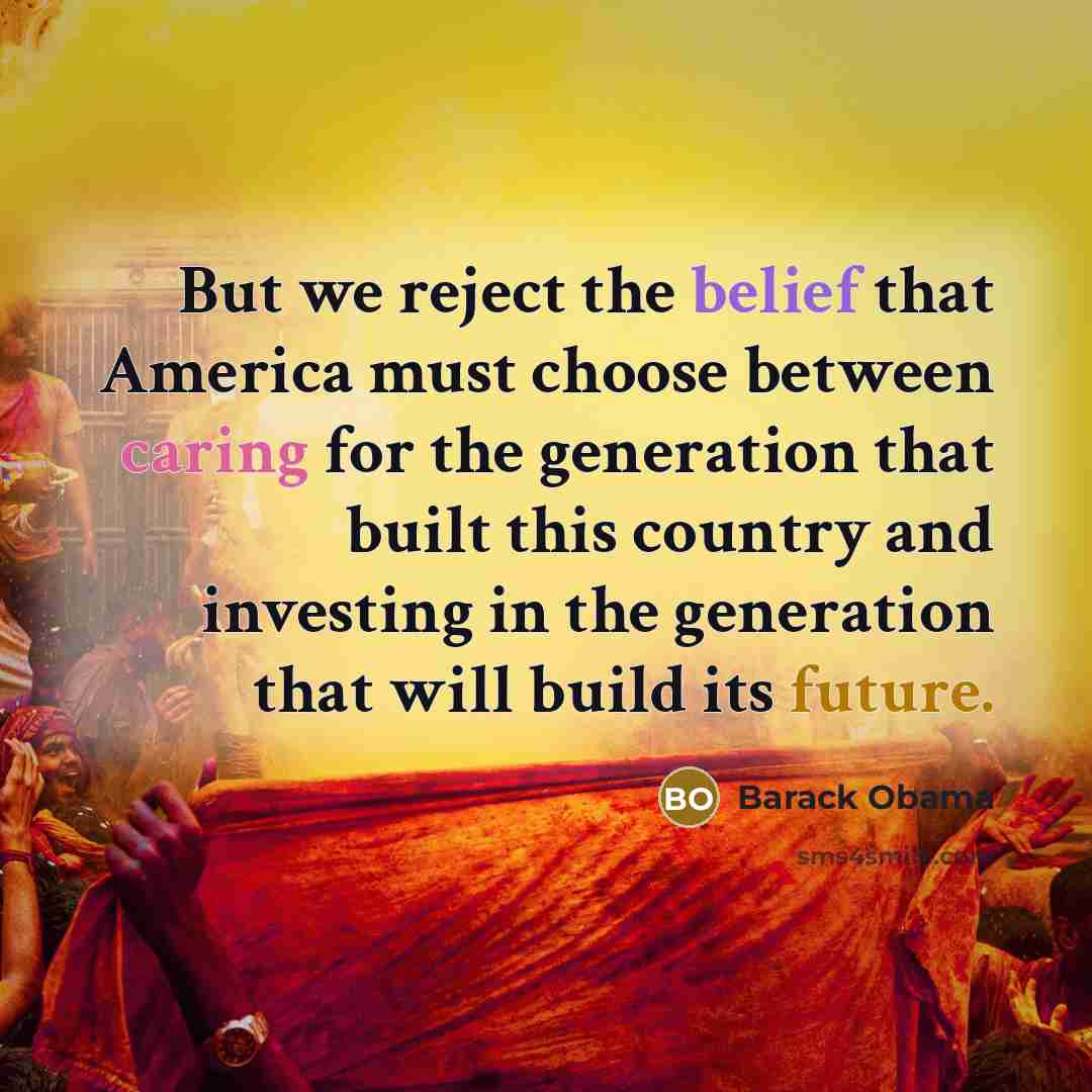“But we reject the belief that America must choose between…” quote by Barack Obama