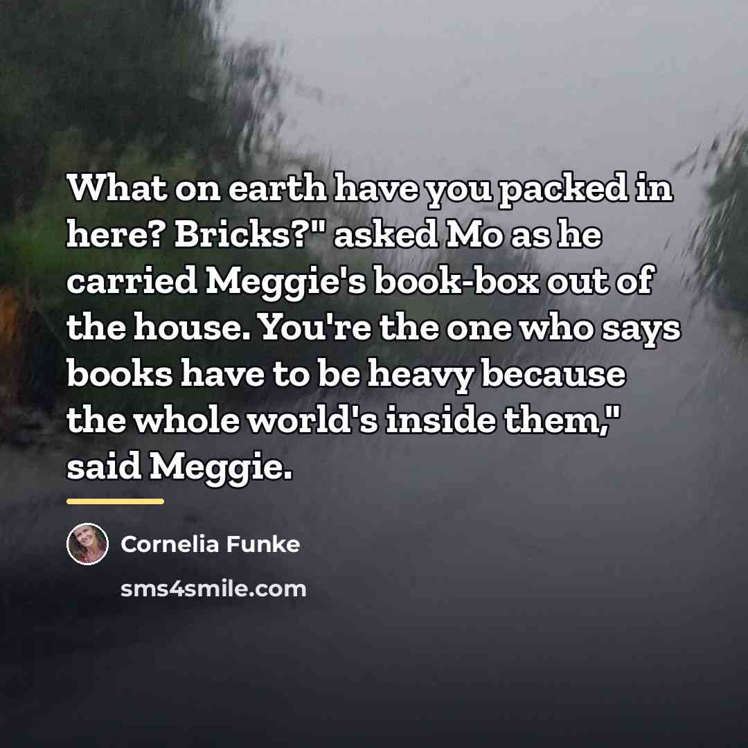 “What on earth have you packed in here? Bricks?" asked…” quote by Cornelia Funke