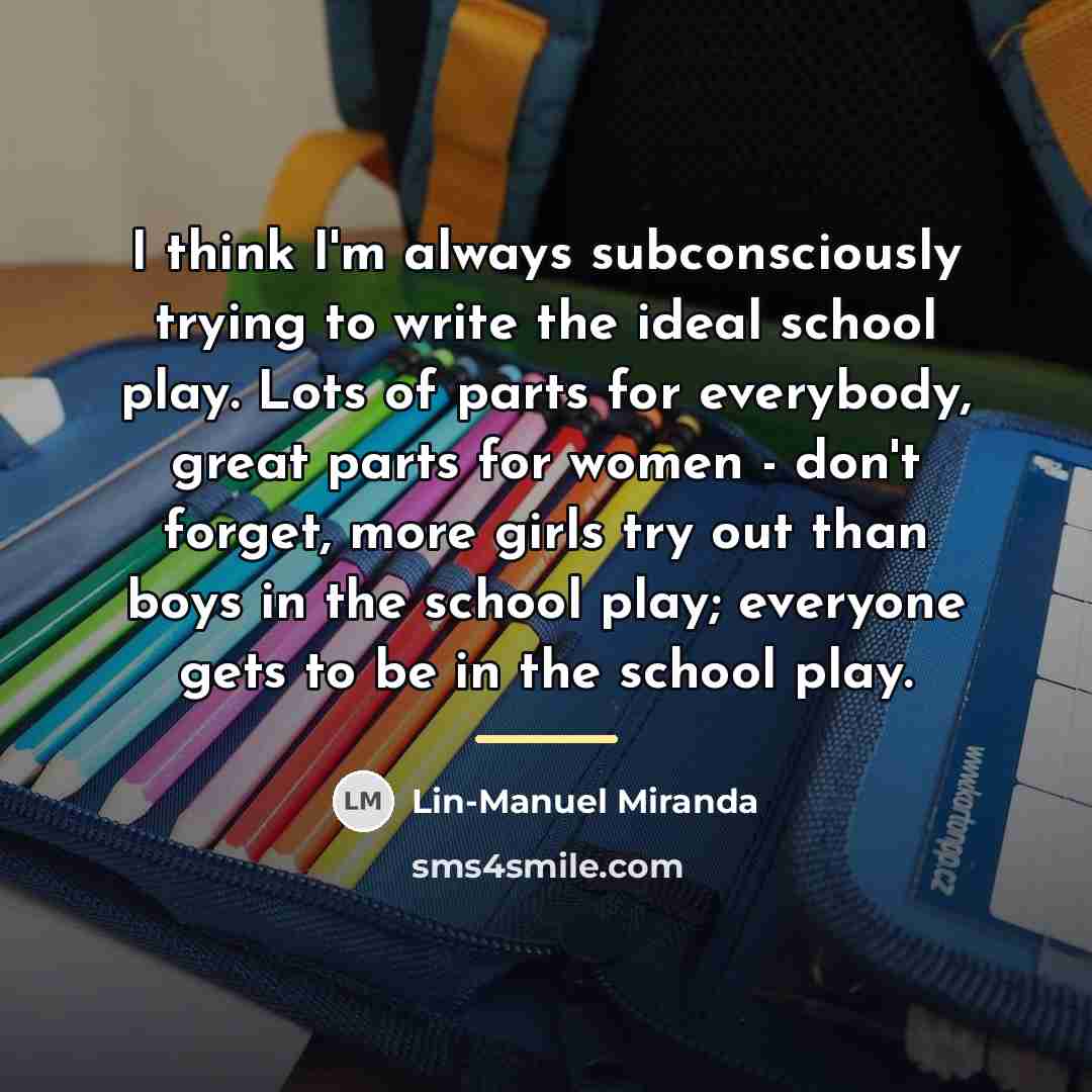 “I think I'm always subconsciously trying to write the ideal…” quote by Lin-Manuel Miranda