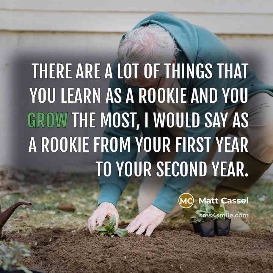“There are a lot of things that you learn as…” quote by Matt Cassel