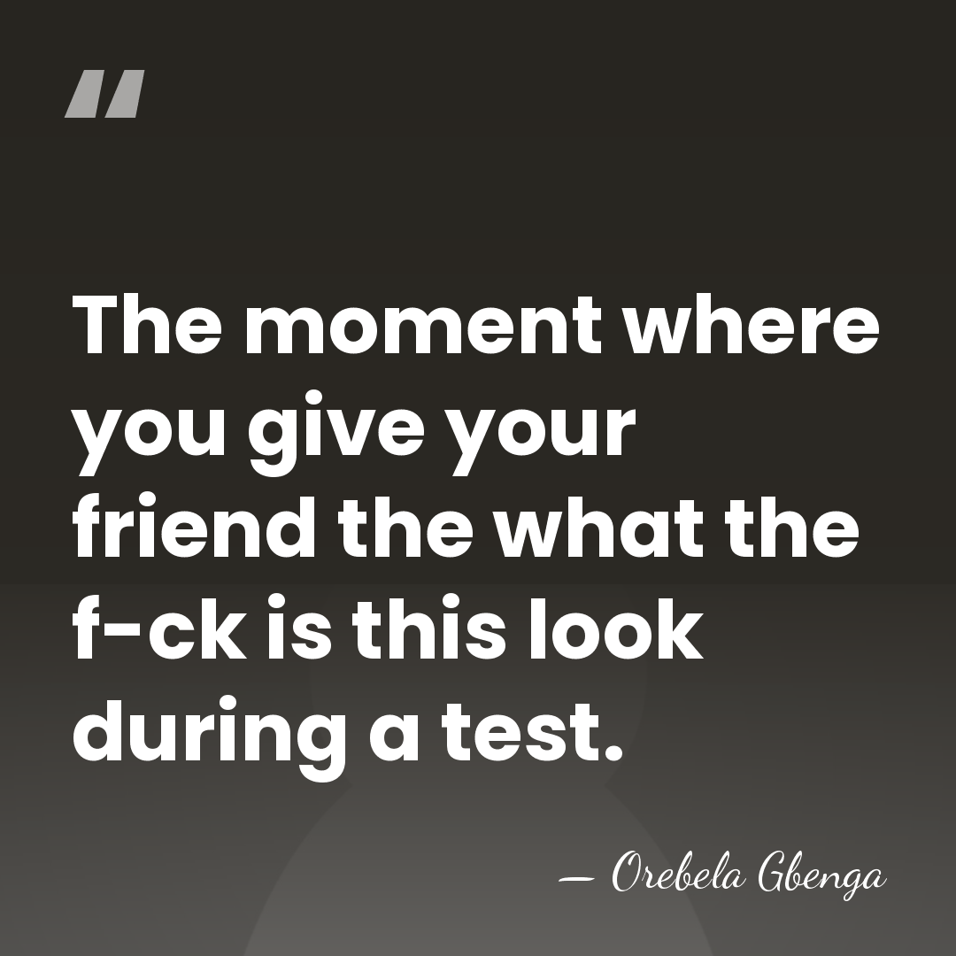 The moment where you give your friend the what the f-ck is&hellip; - Orebela Gbenga