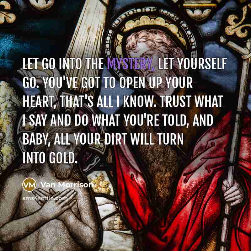 “Let go into the Mystery, let yourself go. You've got…” quote by Van Morrison