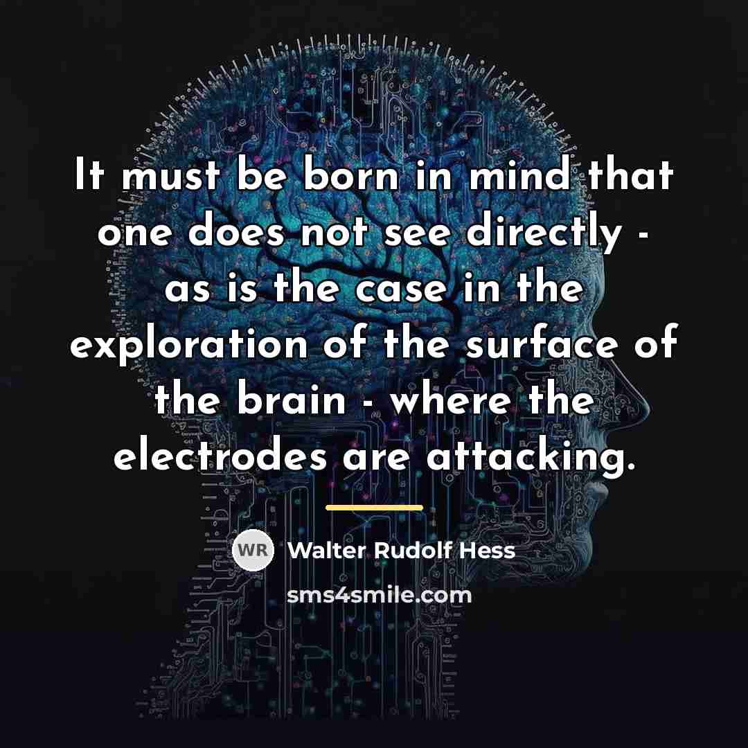 “It must be born in mind that one does not…” quote by Walter Rudolf Hess