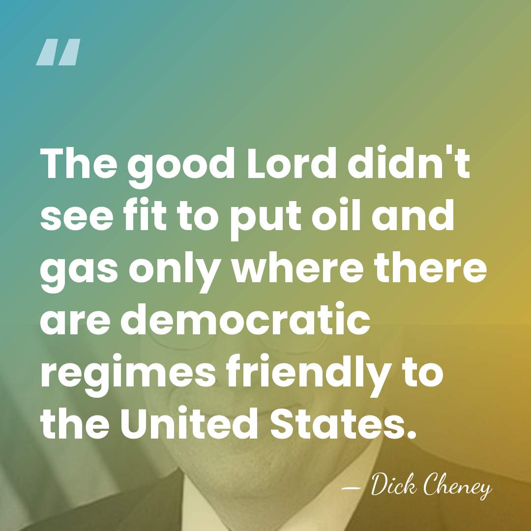 The good Lord didn't see fit to put oil and gas only&hellip; - Dick Cheney