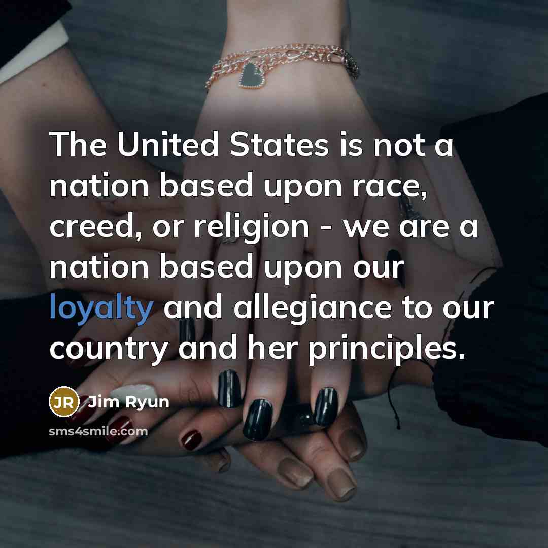 “The United States is not a nation based upon race,…” quote by Jim Ryun
