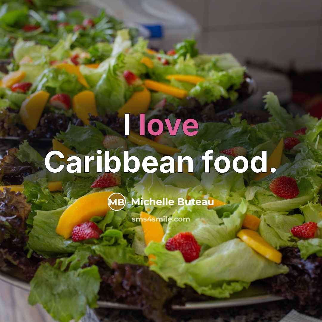 “I love Caribbean food.…” quote by Michelle Buteau