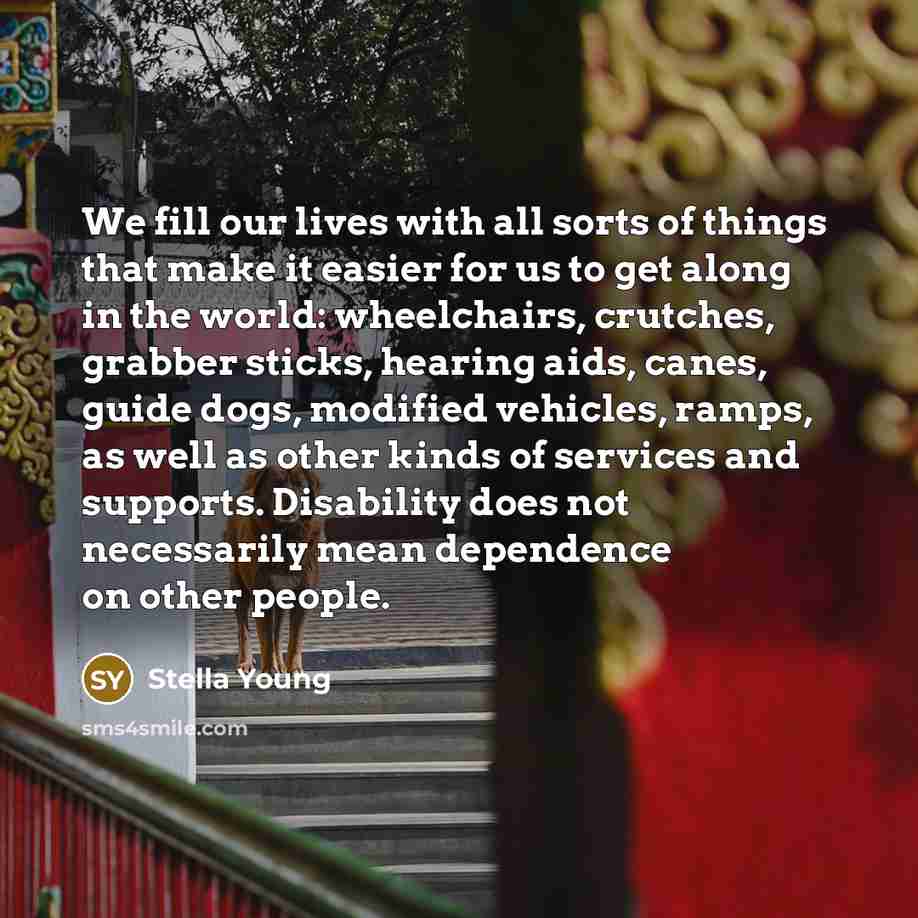 “We fill our lives with all sorts of things that…” quote by Stella Young