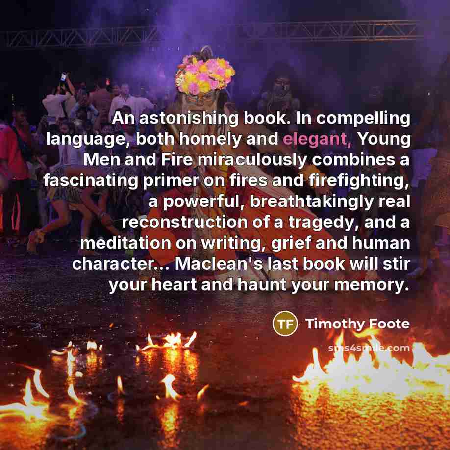 “An astonishing book. In compelling language, both homely and elegant,…” quote by Timothy Foote