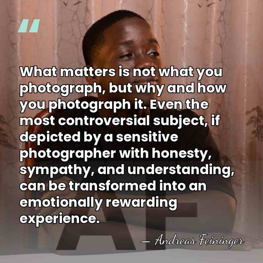 What matters is not what you photograph, but why and how you&hellip; - Andreas Feininger