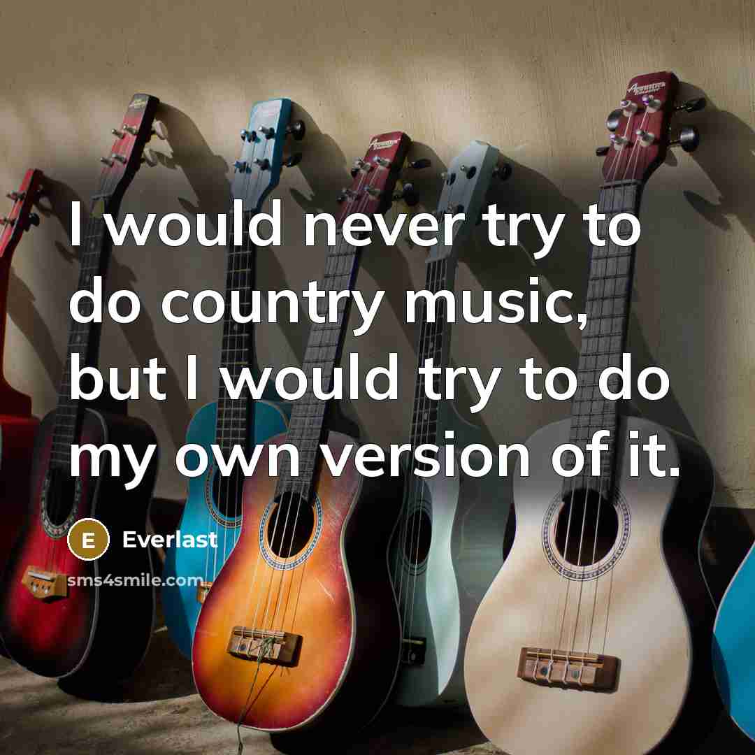 “I would never try to do country music, but I…” quote by Everlast