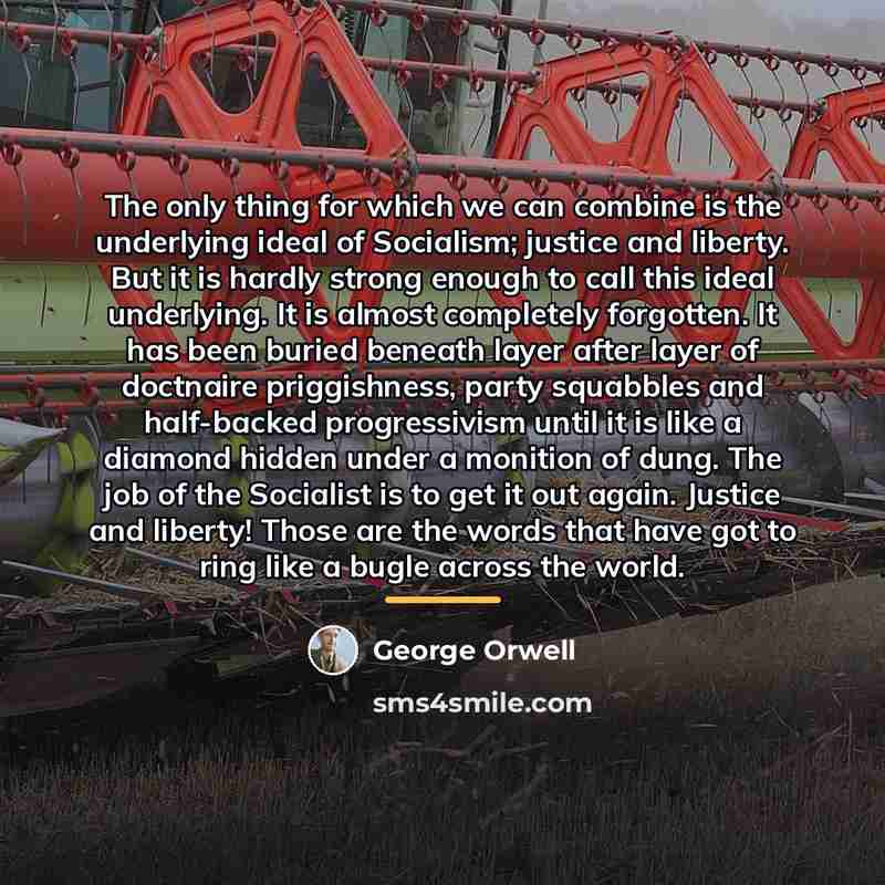 “The only thing for which we can combine is the…” quote by George Orwell