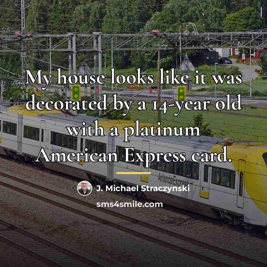 “My house looks like it was decorated by a 14-year…” quote by J. Michael Straczynski