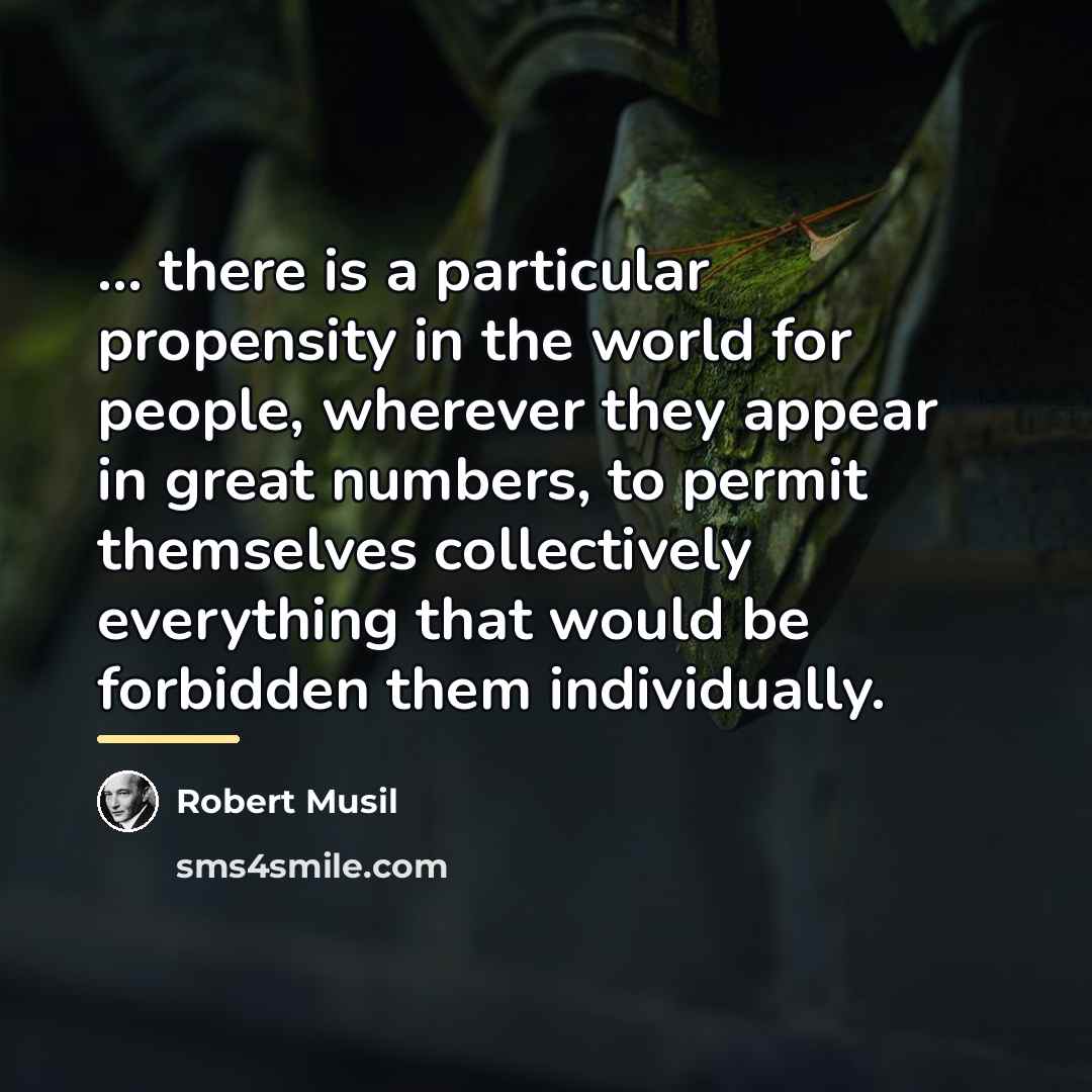 “... there is a particular propensity in the world for…” quote by Robert Musil