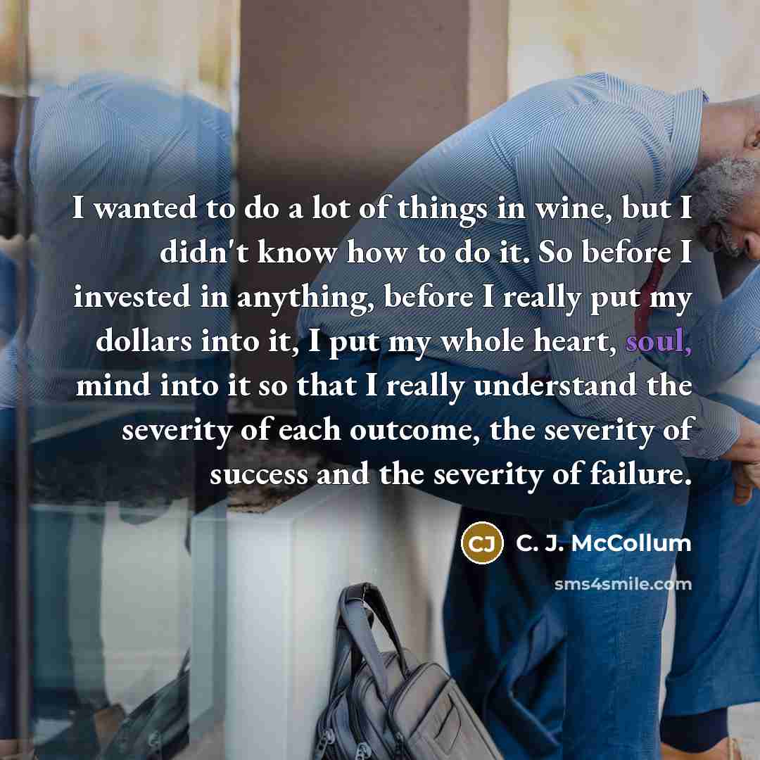 “I wanted to do a lot of things in wine,…” quote by C. J. McCollum