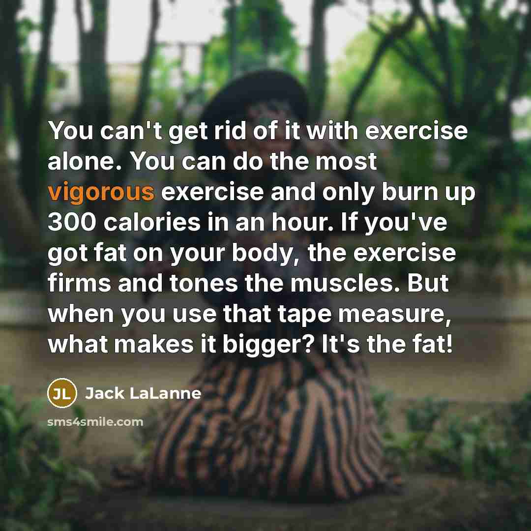 “You can't get rid of it with exercise alone. You…” quote by Jack LaLanne