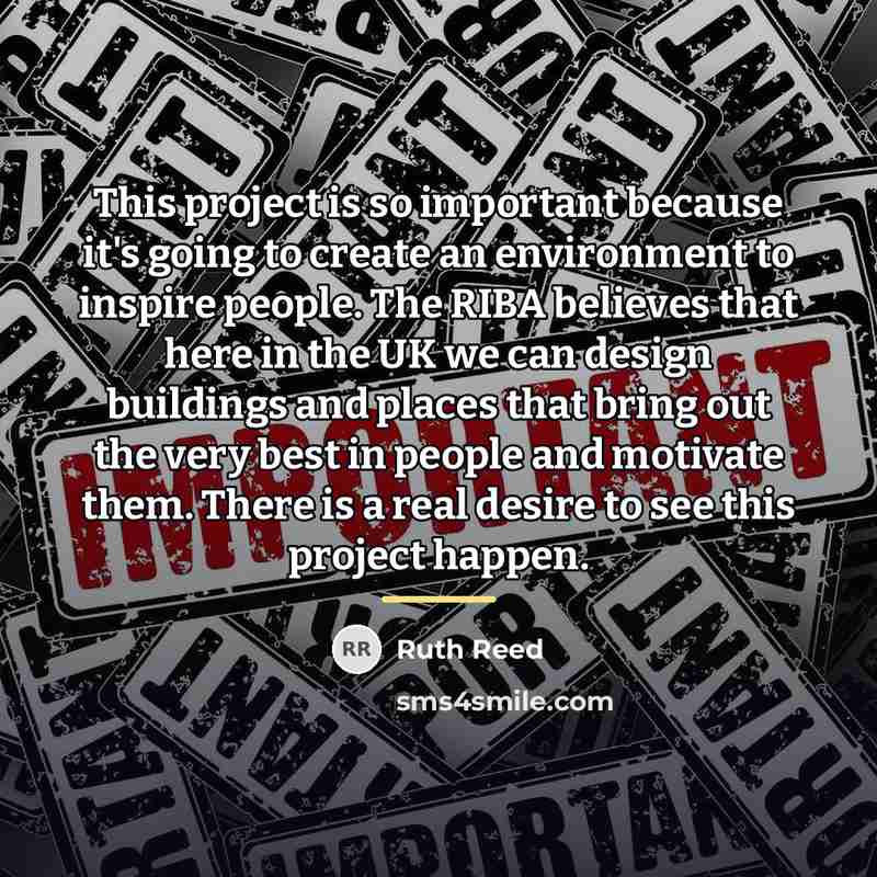 “This project is so important because it's going to create…” quote by Ruth Reed