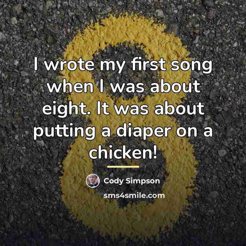 “I wrote my first song when I was about eight.…” quote by Cody Simpson