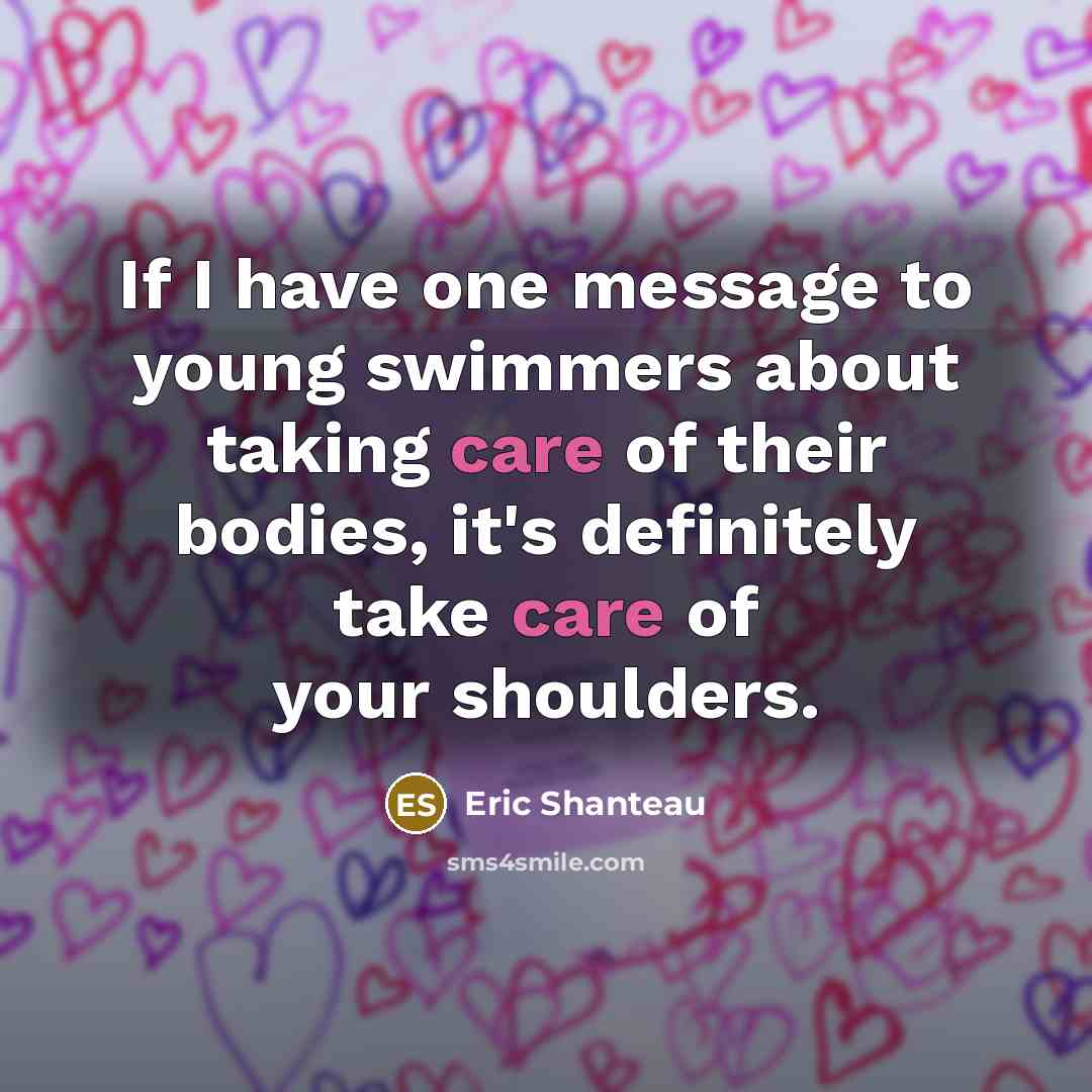 “If I have one message to young swimmers about taking…” quote by Eric Shanteau