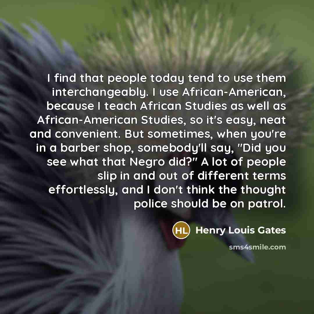 “I find that people today tend to use them interchangeably.…” quote by Henry Louis Gates