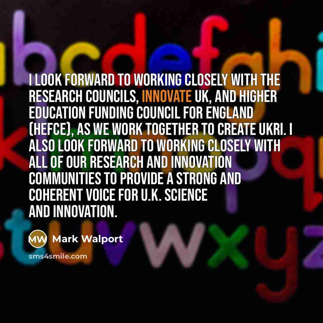 “I look forward to working closely with the Research Councils,…” quote by Mark Walport