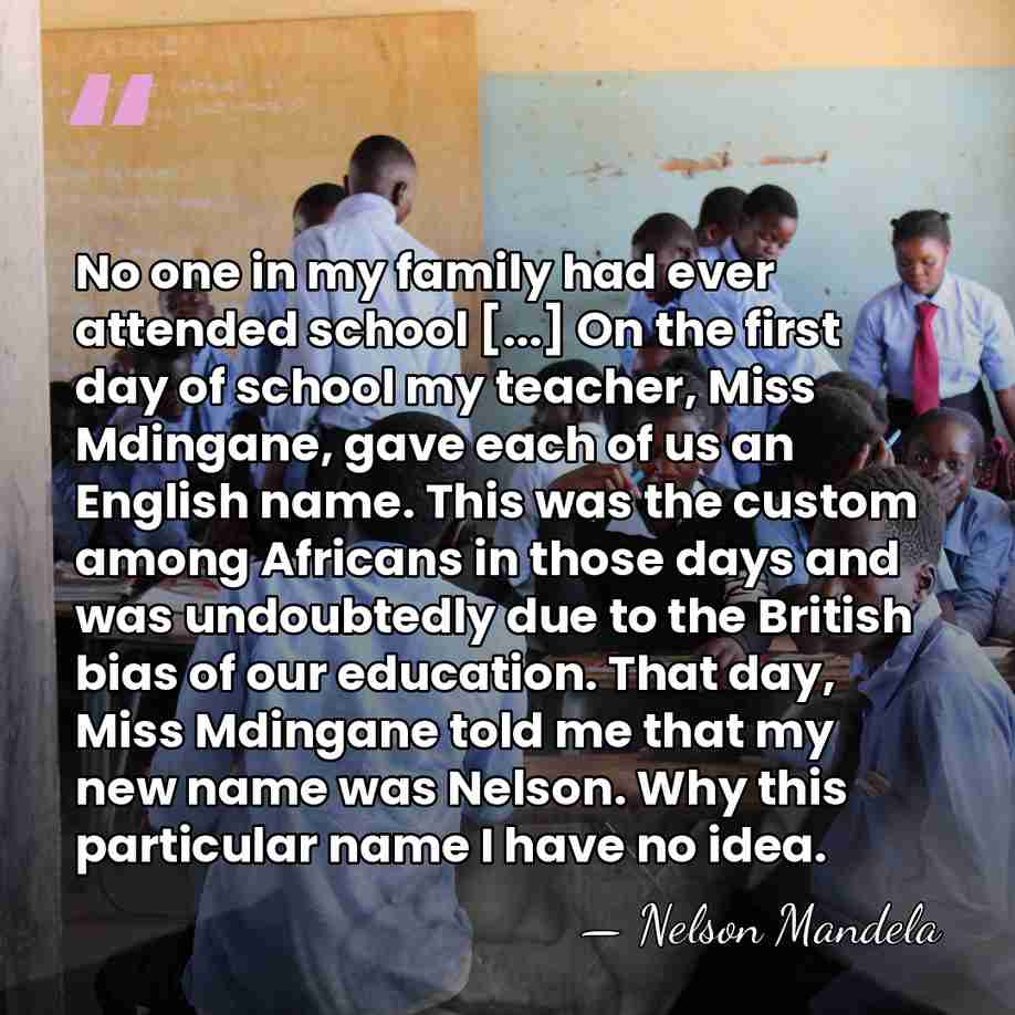 No one in my family had ever attended school [...] On the&hellip; - Nelson Mandela