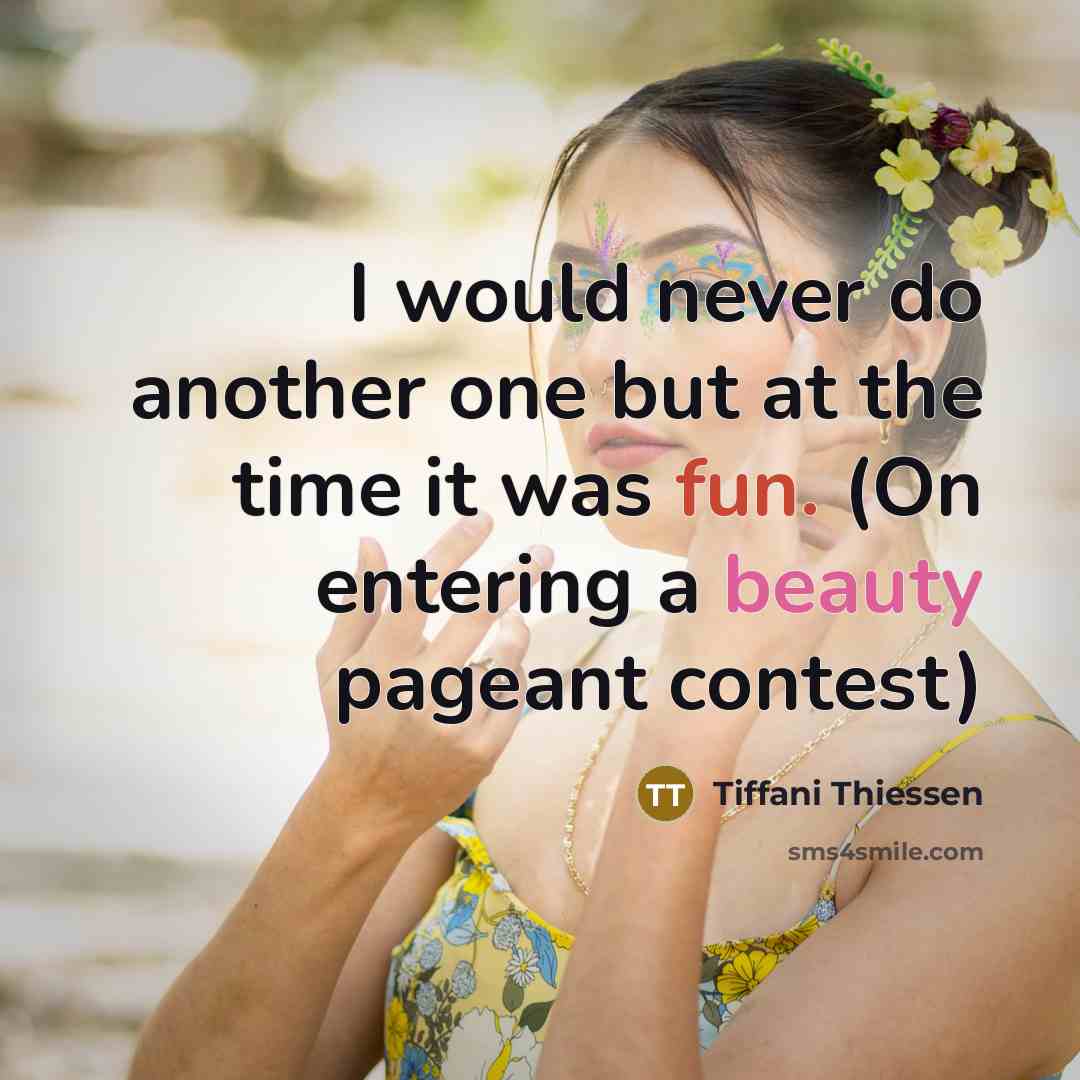 “I would never do another one but at the time…” quote by Tiffani Thiessen