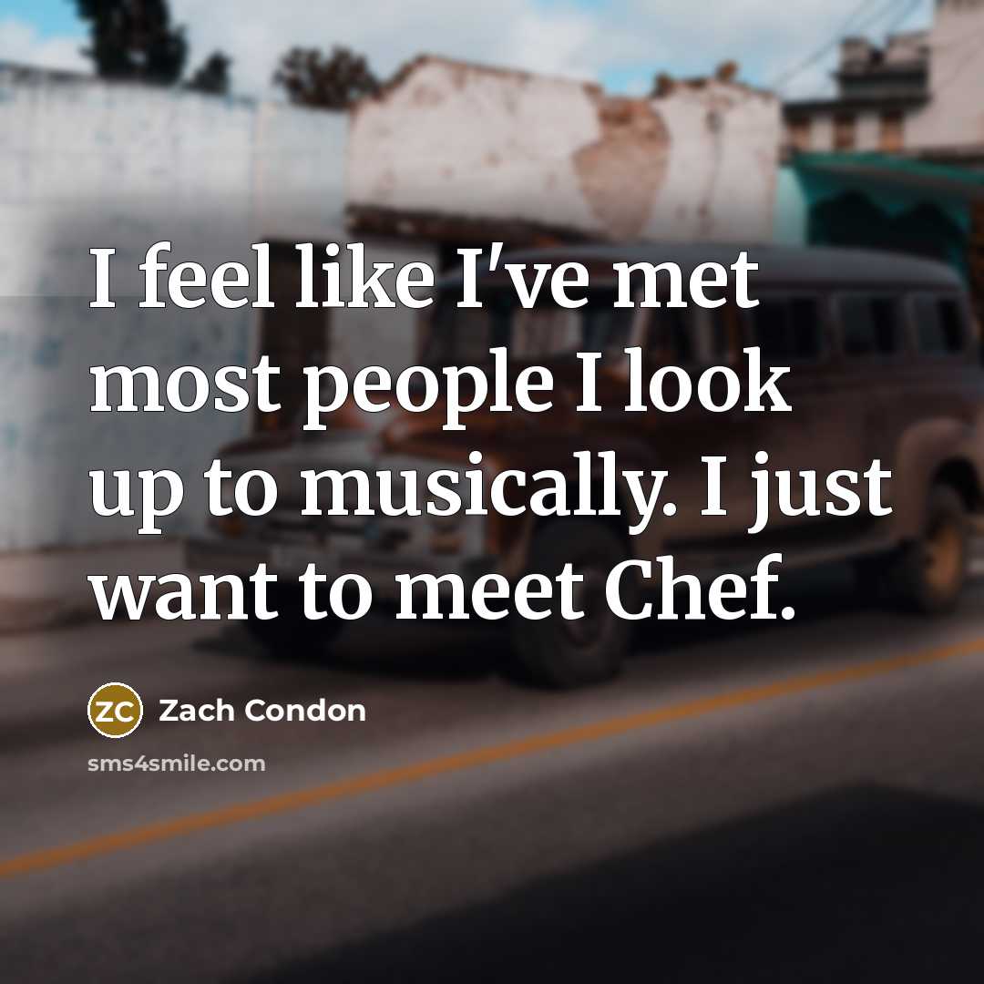 “I feel like I've met most people I look up…” quote by Zach Condon