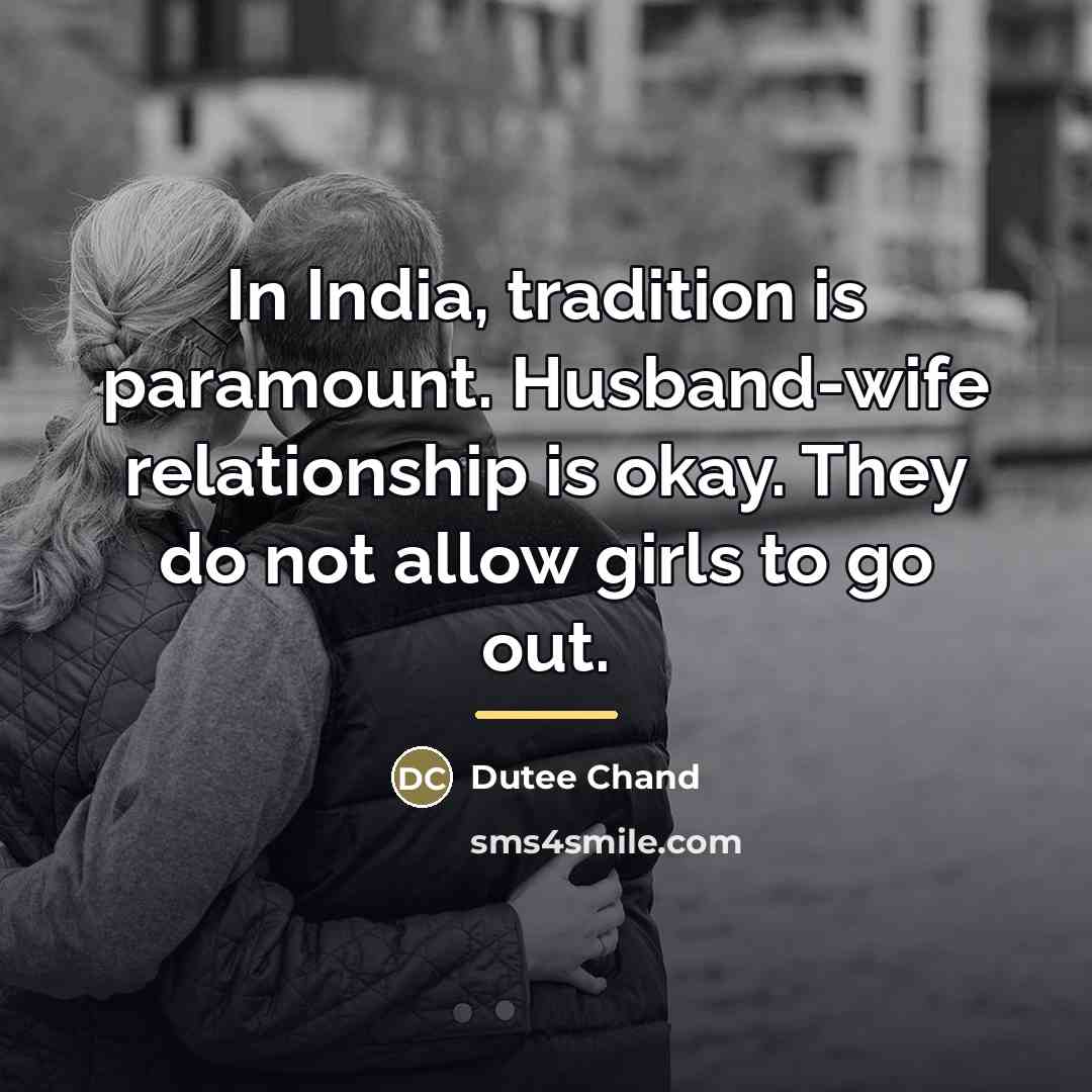 “In India, tradition is paramount. Husband-wife relationship is okay. They…” quote by Dutee Chand