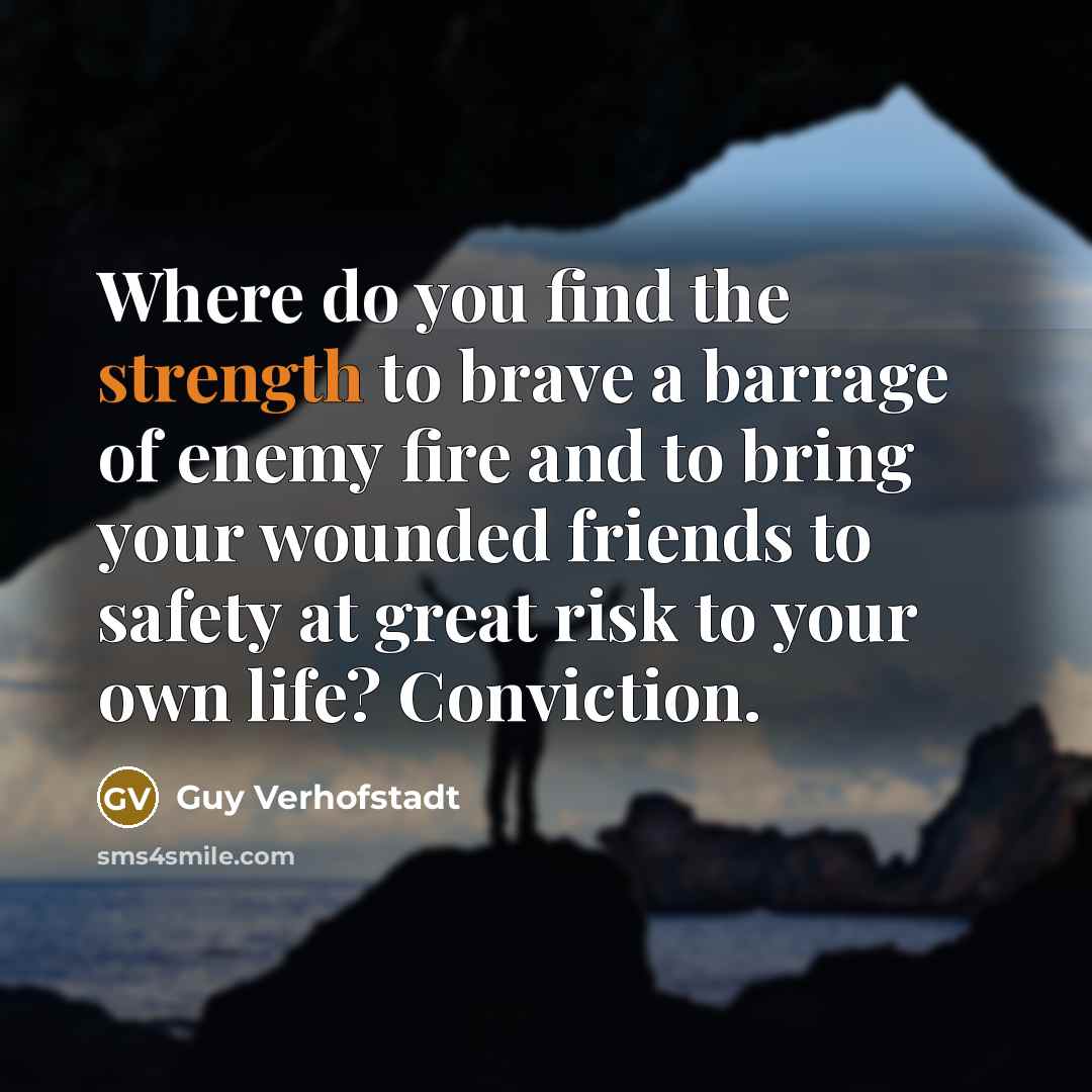 “Where do you find the strength to brave a barrage…” quote by Guy Verhofstadt