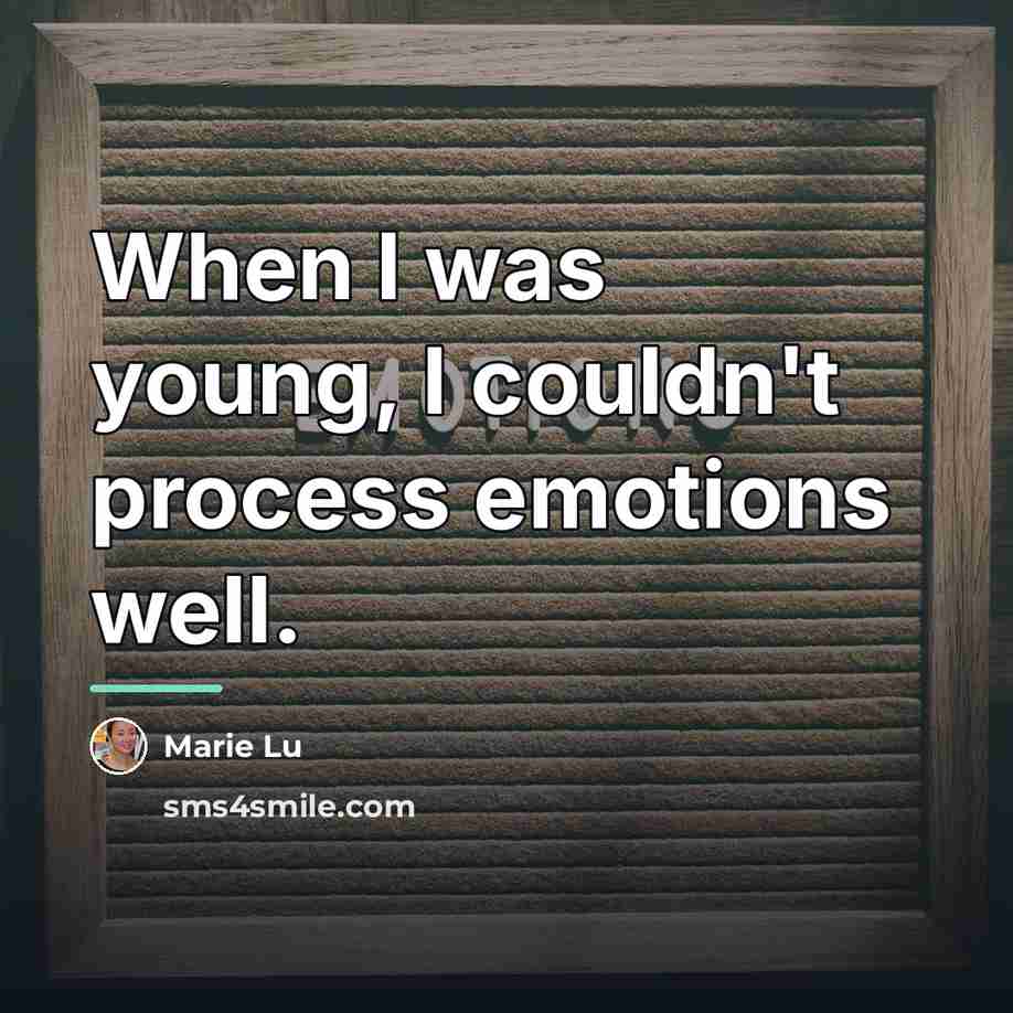 “When I was young, I couldn't process emotions well.…” quote by Marie Lu