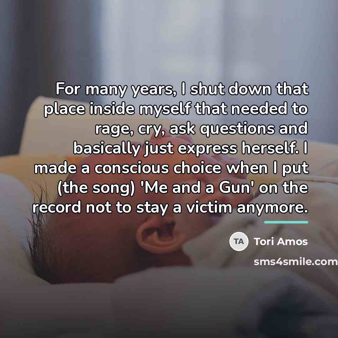 “For many years, I shut down that place inside myself…” quote by Tori Amos