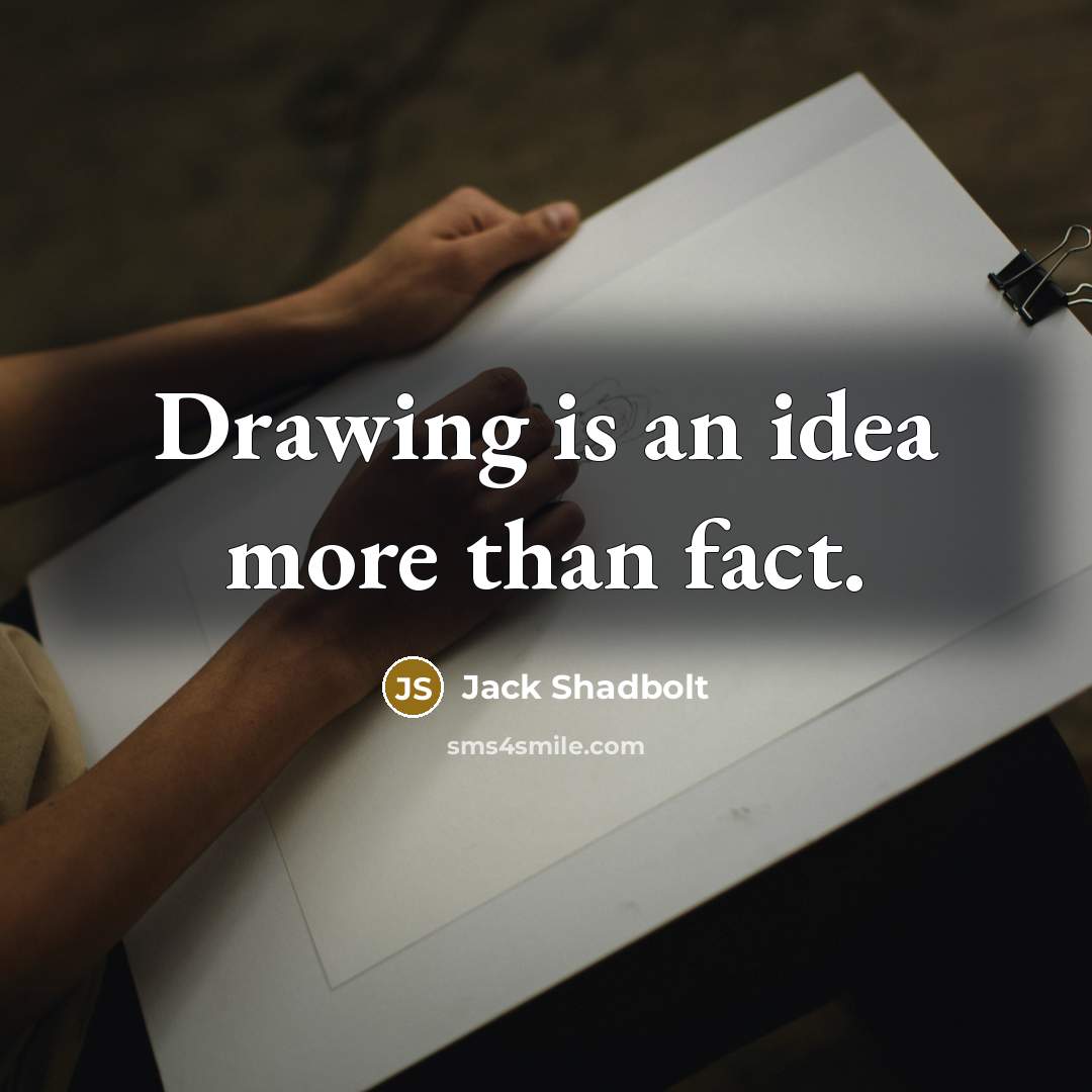 “Drawing is an idea more than fact.…” quote by Jack Shadbolt