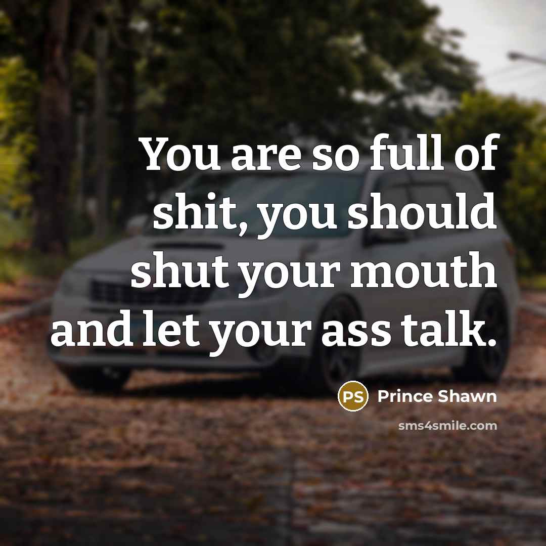 “You are so full of shit, you should shut your…” quote by Prince Shawn