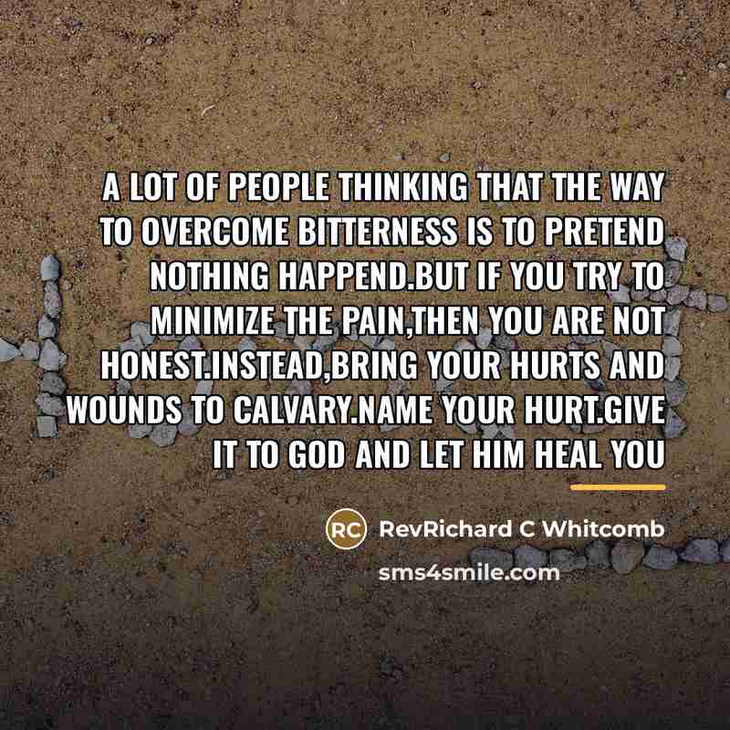 “A lot of people thinking that the way to overcome…” quote by RevRichard C Whitcomb