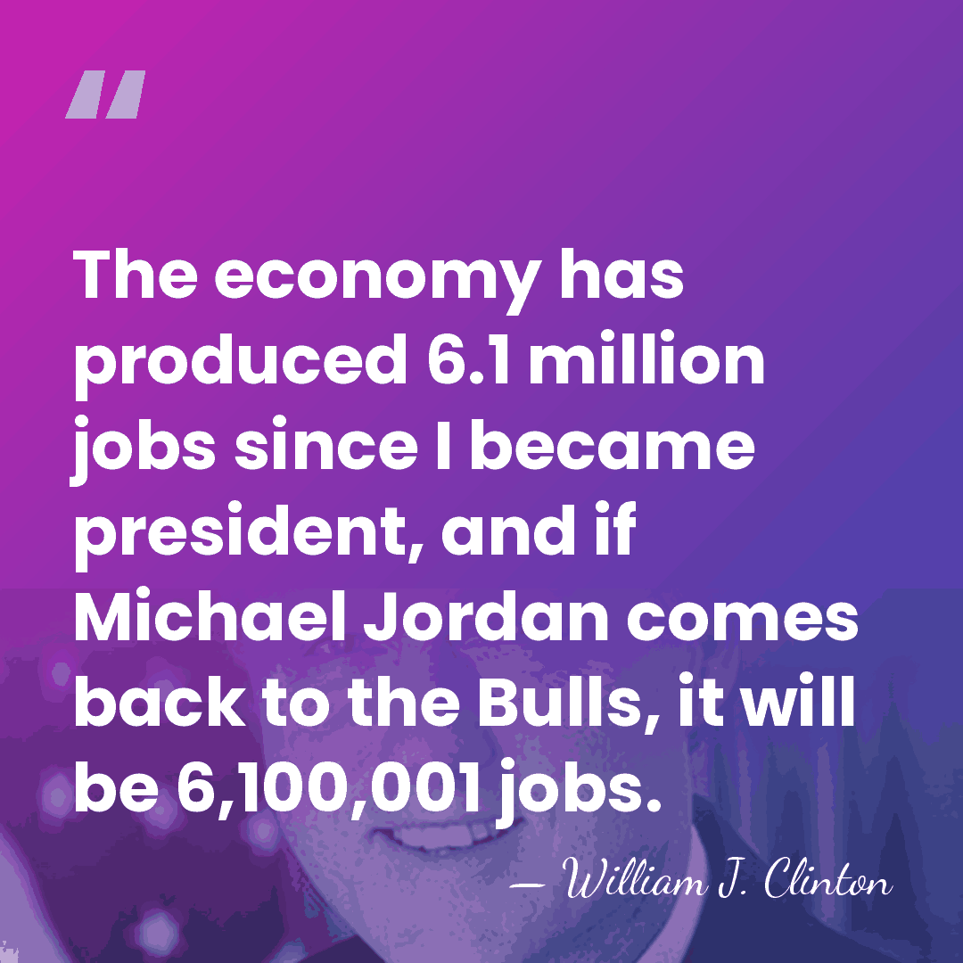 The economy has produced 6.1 million jobs since I became president, and&hellip; - William J. Clinton