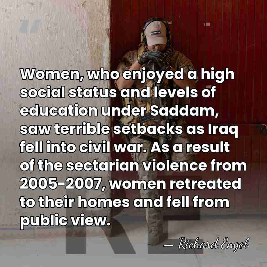 Women, who enjoyed a high social status and levels of education under&hellip; - Richard Engel