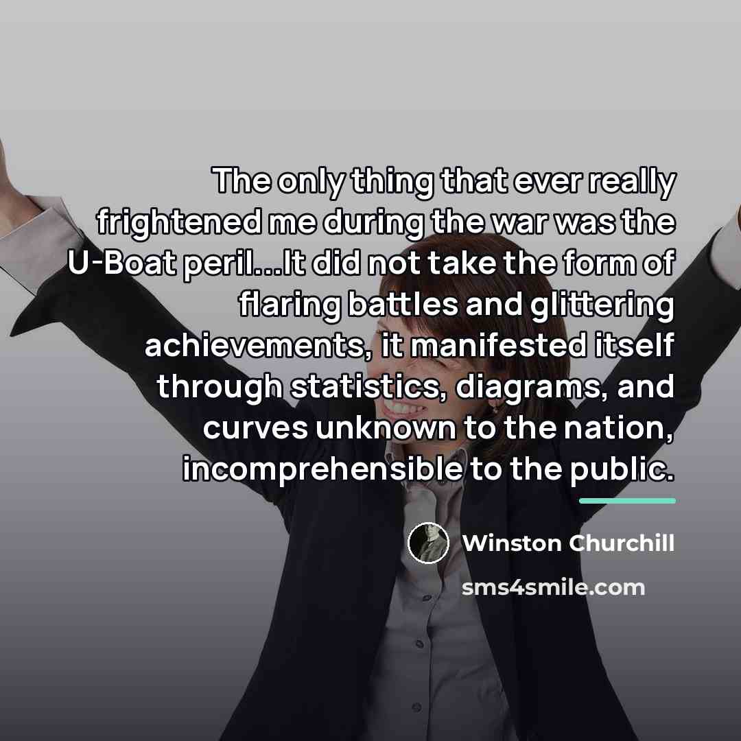 “The only thing that ever really frightened me during the…” quote by Winston Churchill