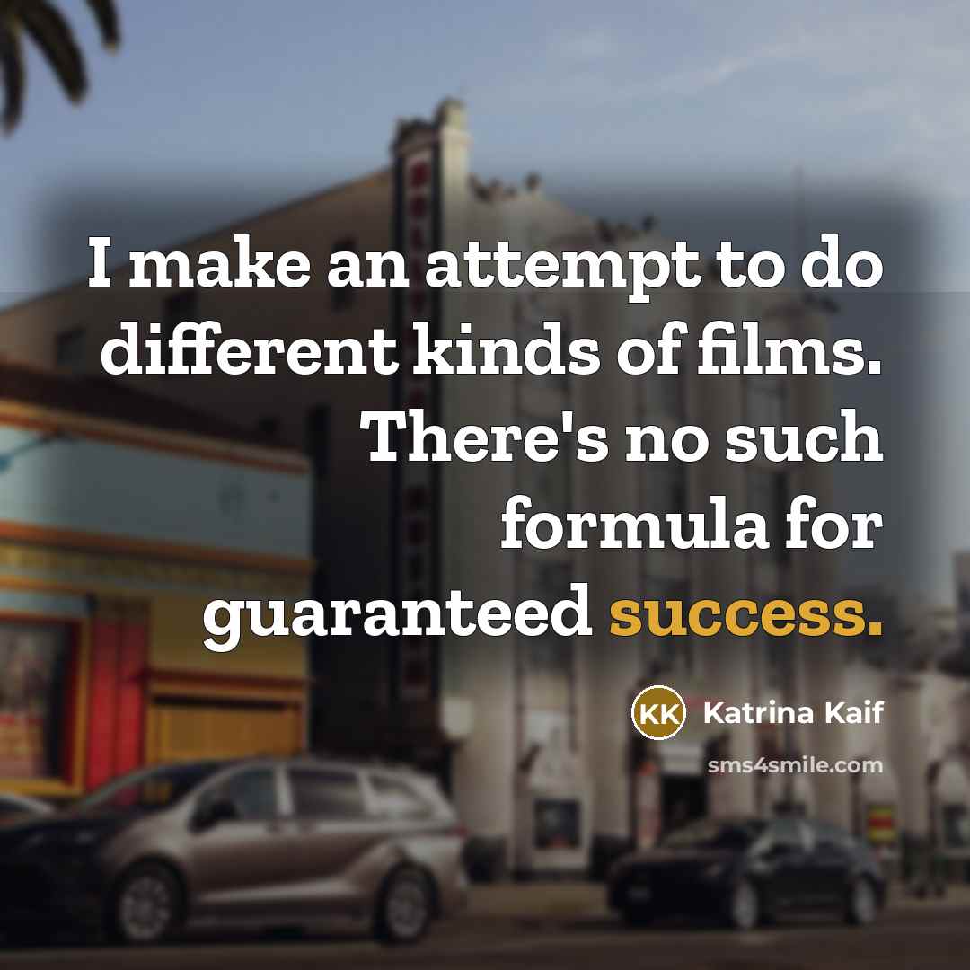 “I make an attempt to do different kinds of films.…” quote by Katrina Kaif