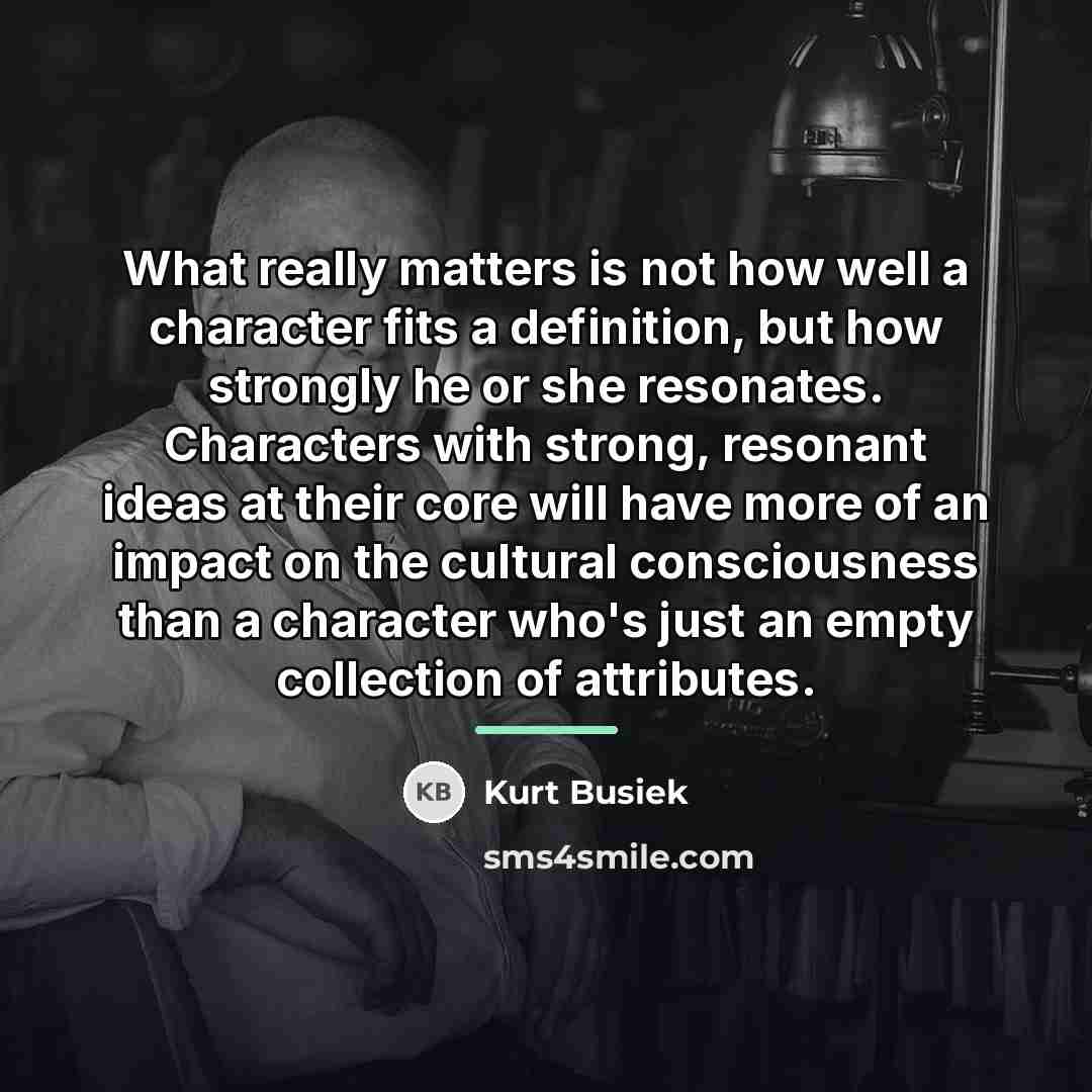 “What really matters is not how well a character fits…” quote by Kurt Busiek