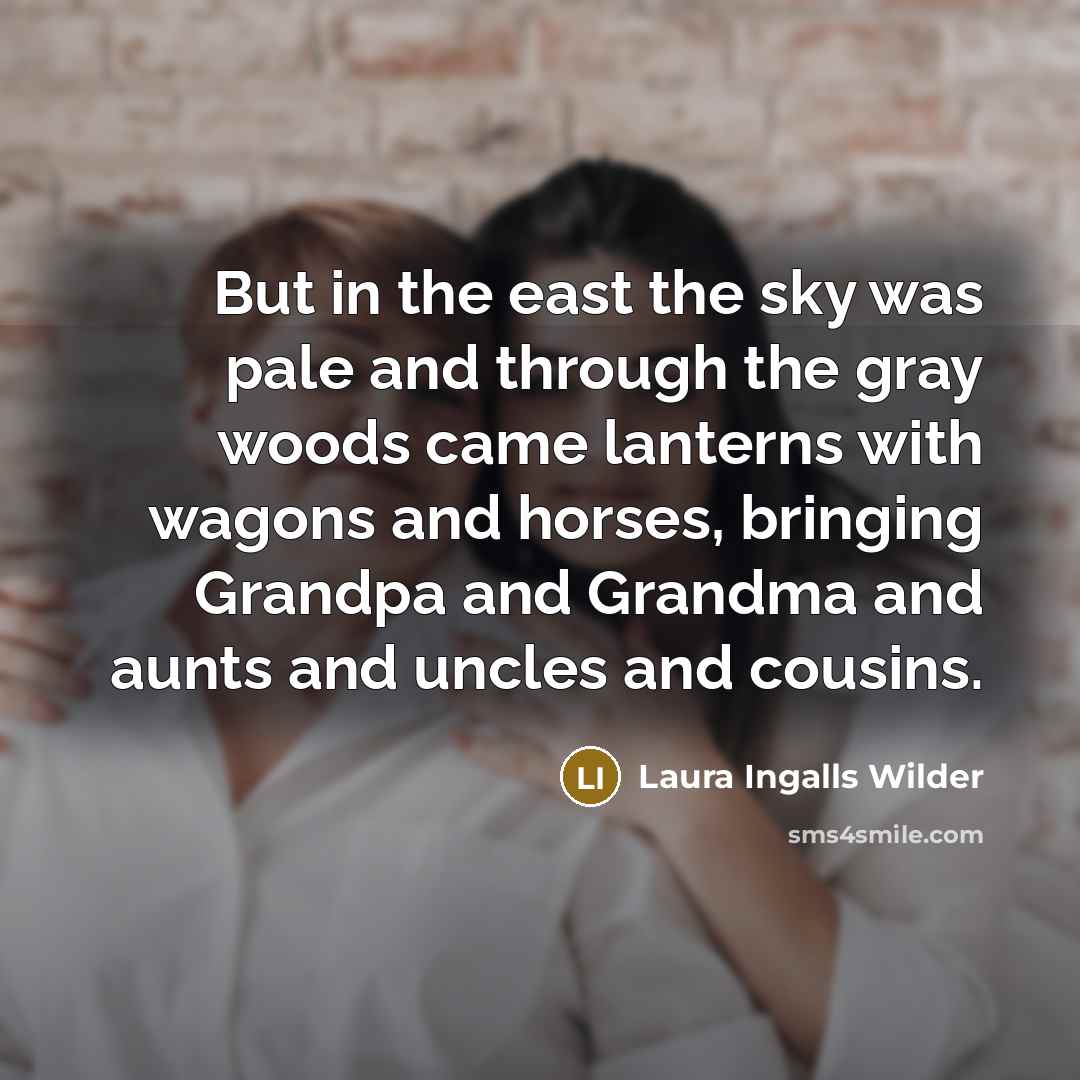 “But in the east the sky was pale and through…” quote by Laura Ingalls Wilder