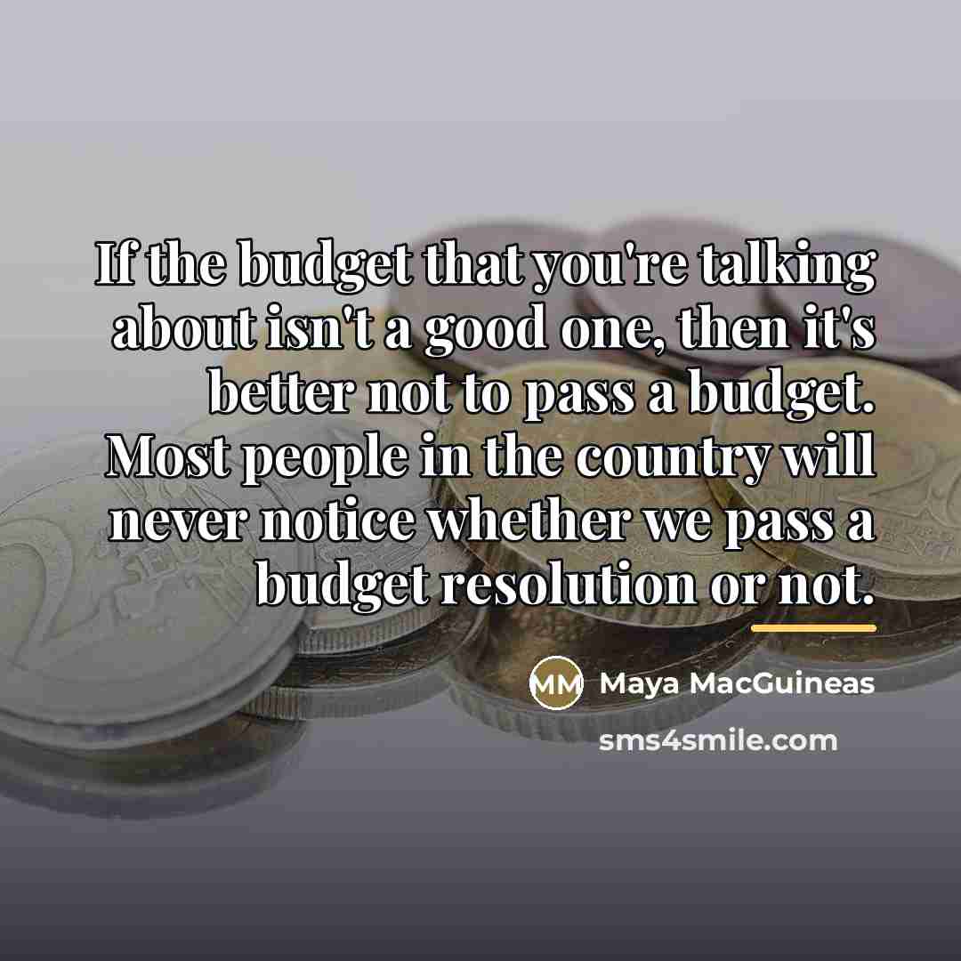 “If the budget that you're talking about isn't a good…” quote by Maya MacGuineas
