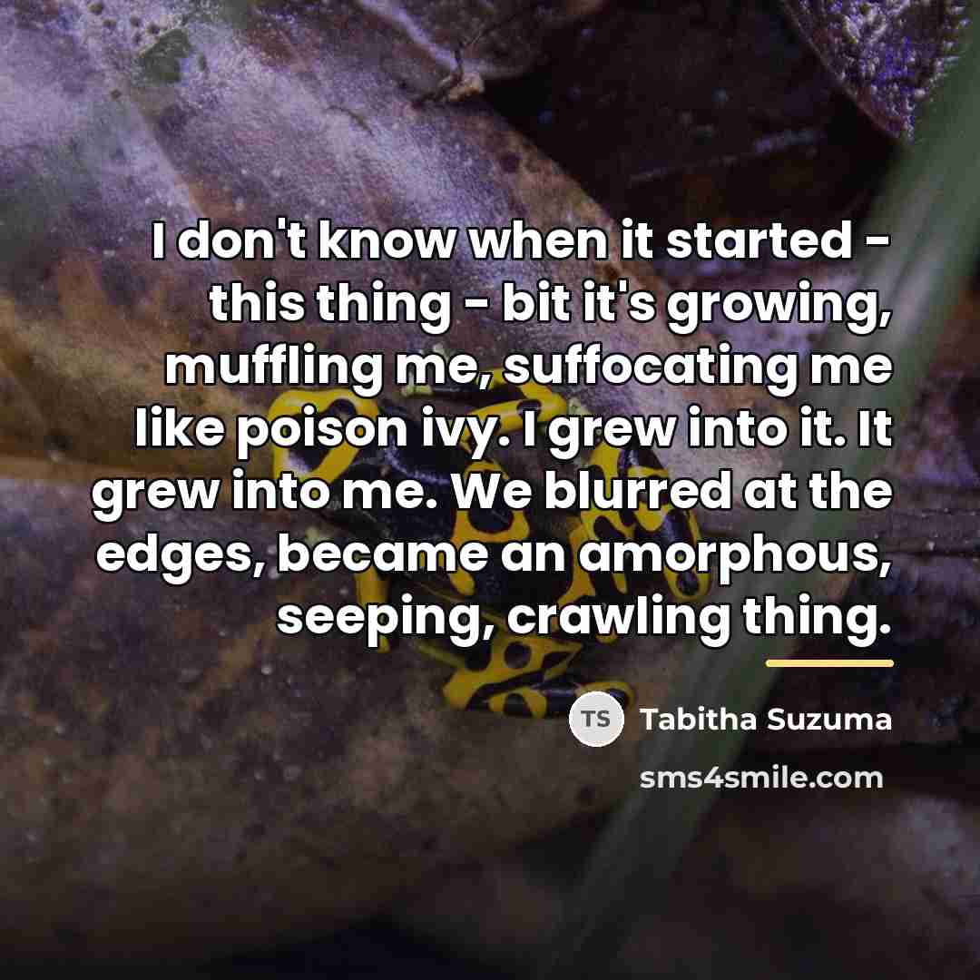“I don't know when it started - this thing -…” quote by Tabitha Suzuma