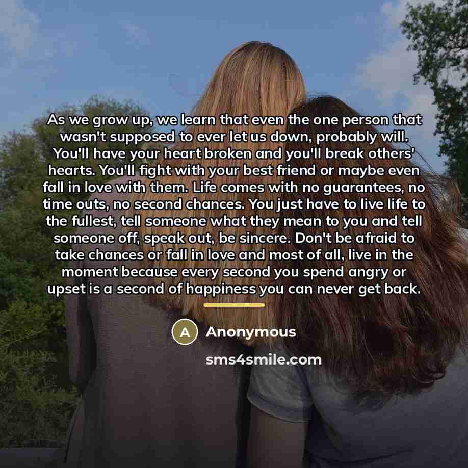 “As we grow up, we learn that even the one…” quote by Anonymous