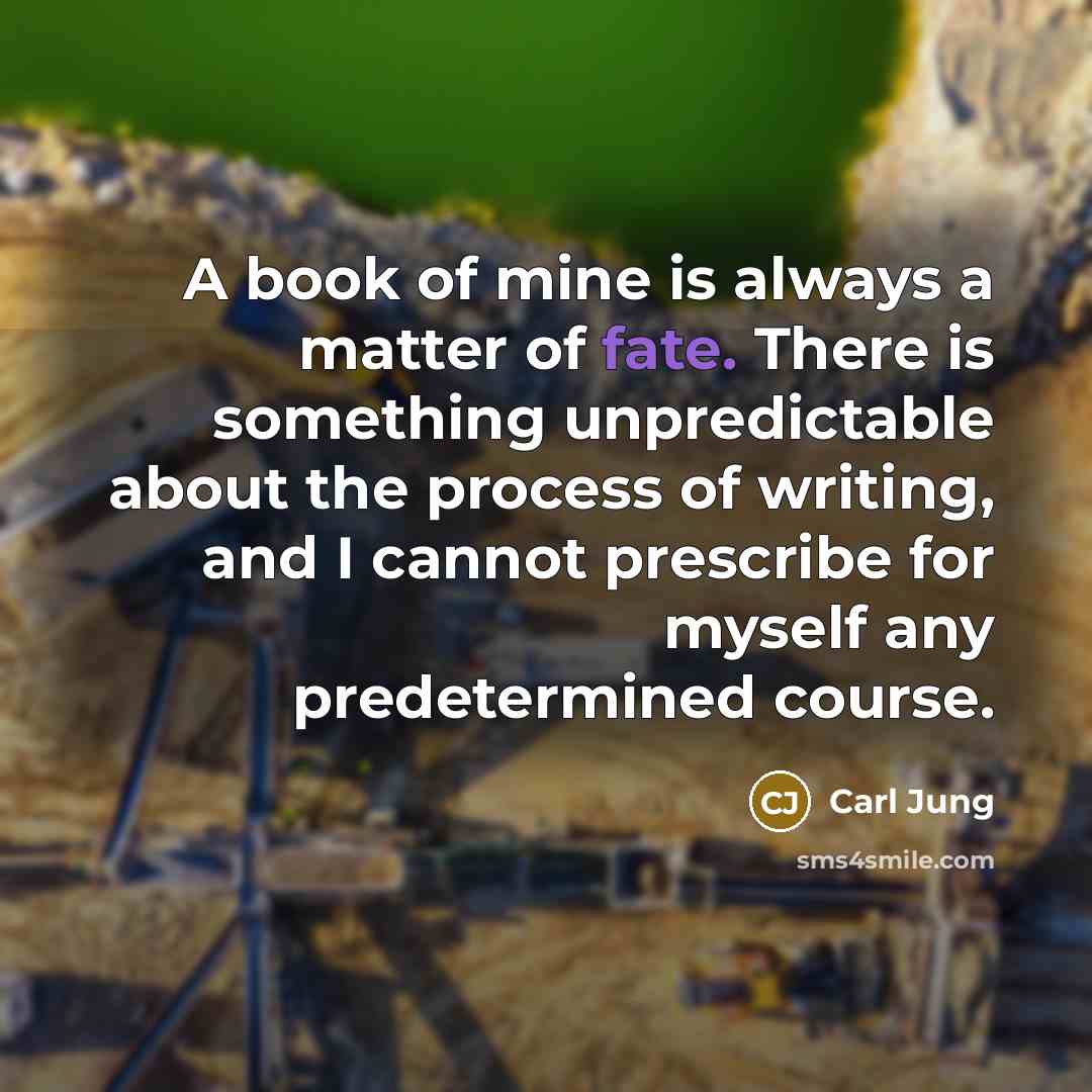 “A book of mine is always a matter of fate.…” quote by Carl Jung