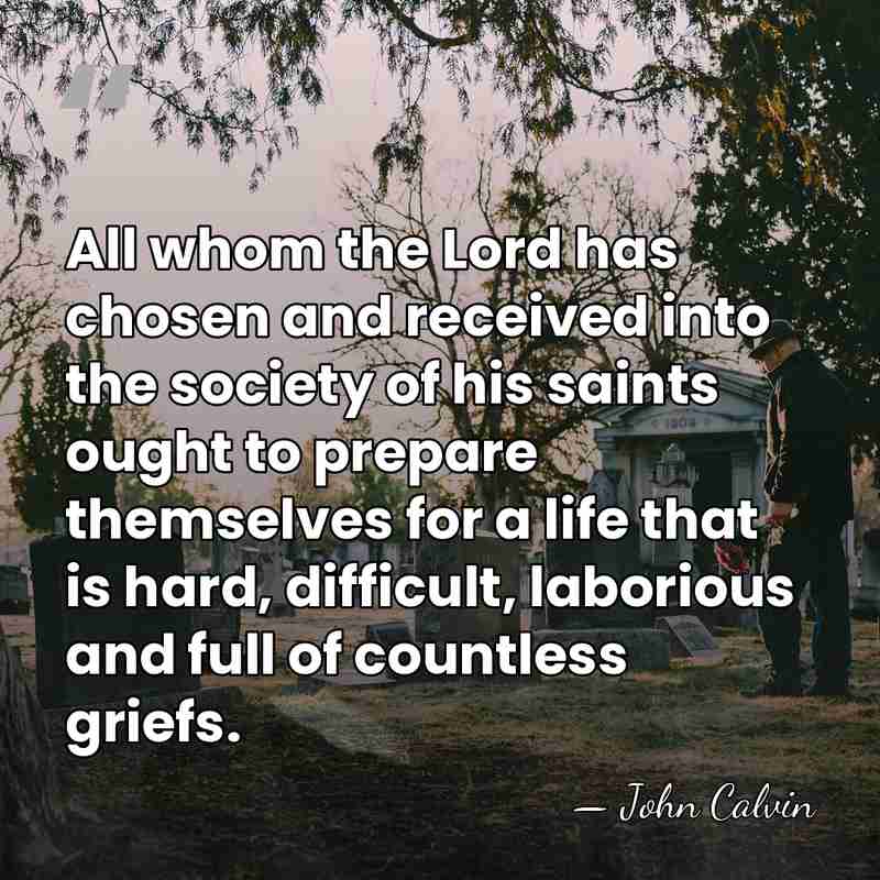 All whom the Lord has chosen and received into the society of&hellip; - John Calvin