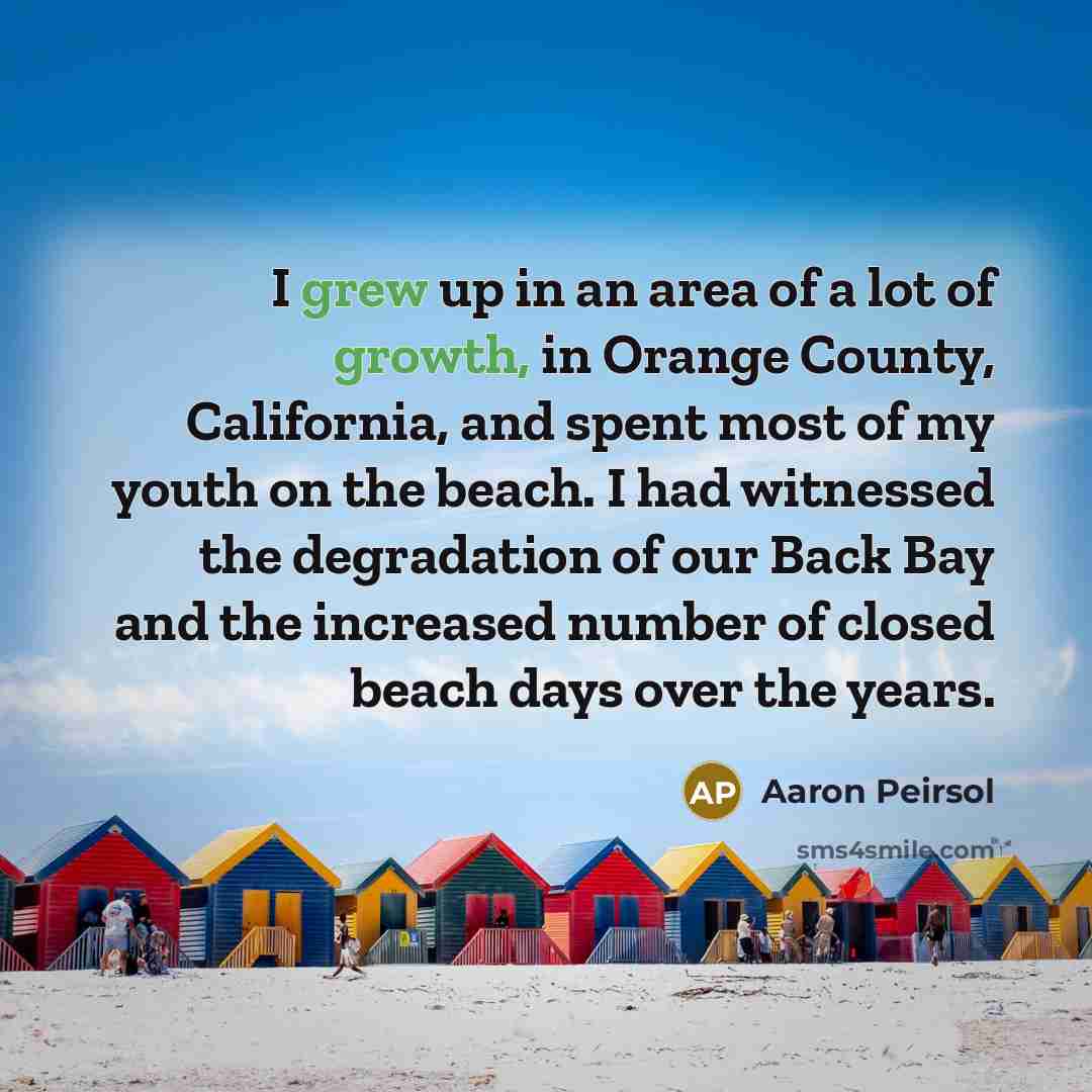 “I grew up in an area of a lot of…” quote by Aaron Peirsol