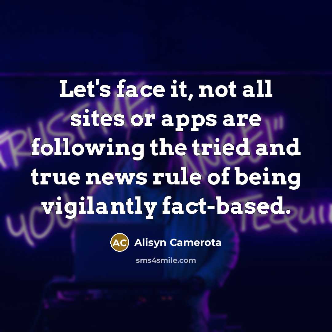 “Let's face it, not all sites or apps are following…” quote by Alisyn Camerota